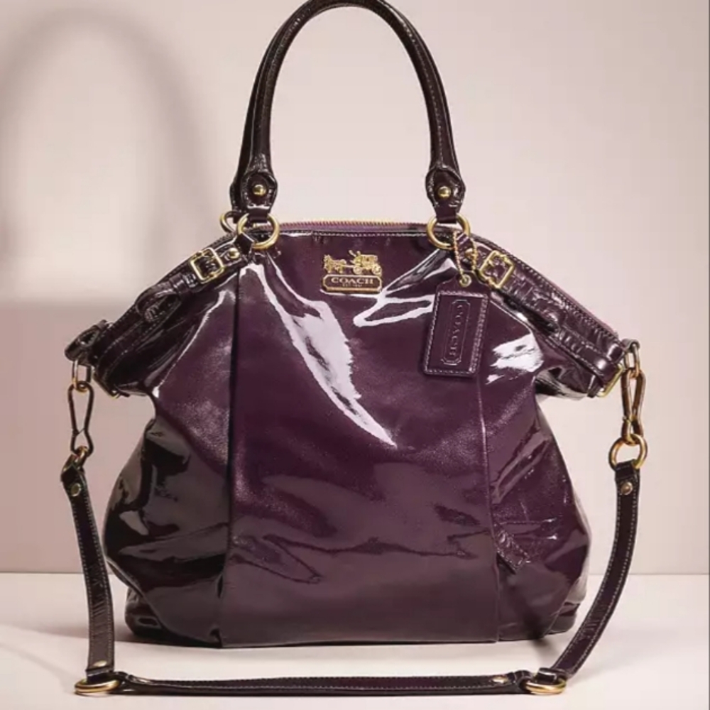 Coach Vintage Madison Lindsey Patent Leather Satchel